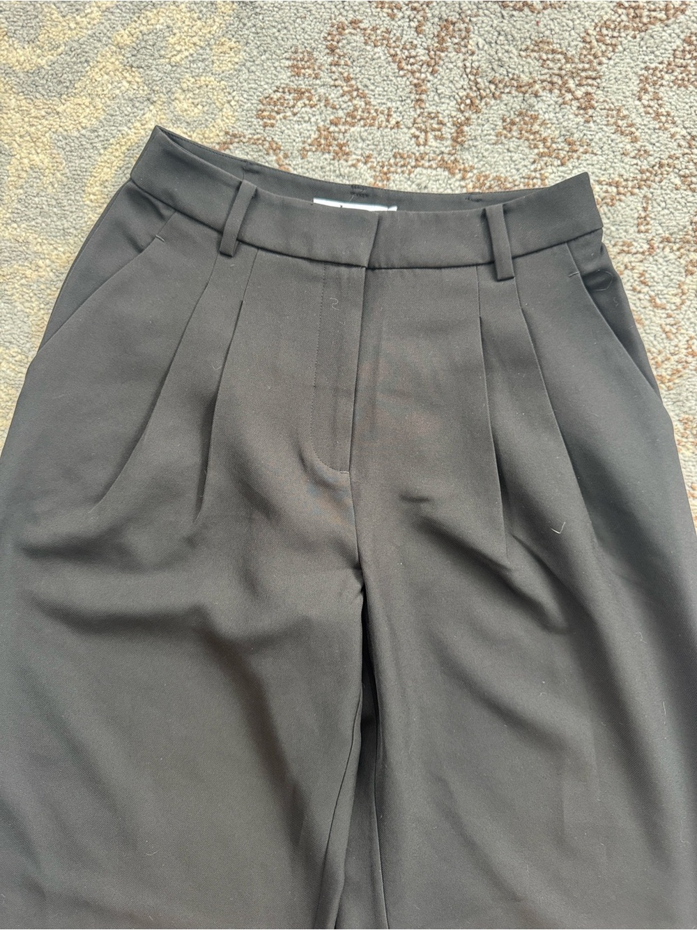boa. Because Of Alice Effortless Pleated Wide Leg Trousers Black Small - Picture 5 of 11